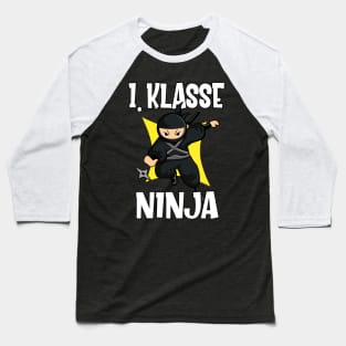 Schulkind 1. Klasse Ninja Baseball T-Shirt